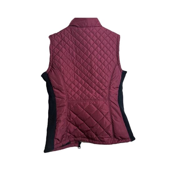 Andrew Marc Vest Women's Size L Red Burgundy Puffer Quilted Zipper Pockets - Picture 6 of 10
